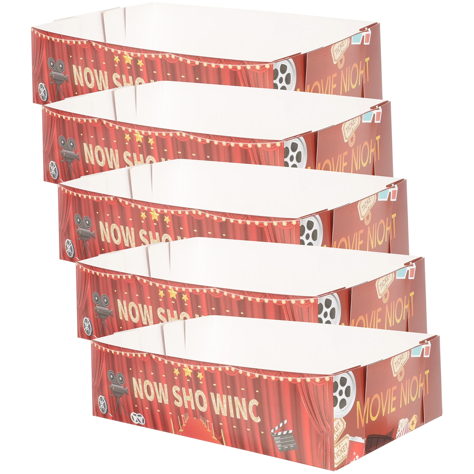 

24 Pcs Disposable Food Grade Coated Paper Boxes Waterproof Oil Proof Snack Containers Ideal for Parties Birthdays Picnics