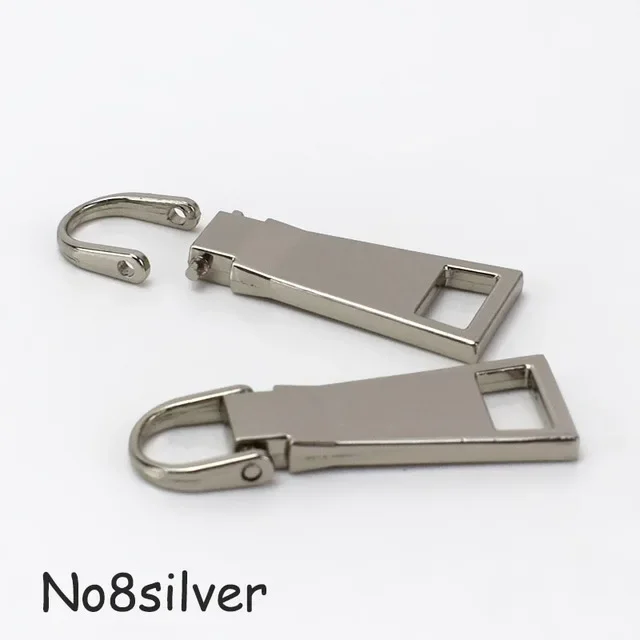 Meetee 10 Stuks Afneembare Metalen Ritsen Trekkers Voor 3 #5 #8 # Rits Schuifregelaars Hoofd Reparatie Kits Ritssluiting Tab Diy Naaien Ambacht