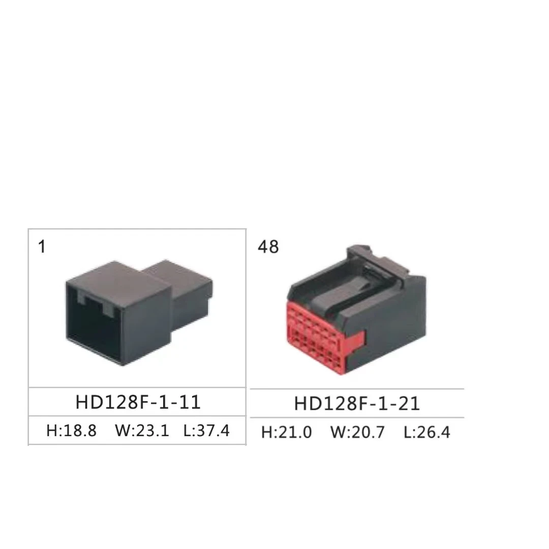 10Sets DJ7128F-1-21 Black automotive wiring harness connector plug 12-hole car connector 12P plastic shell