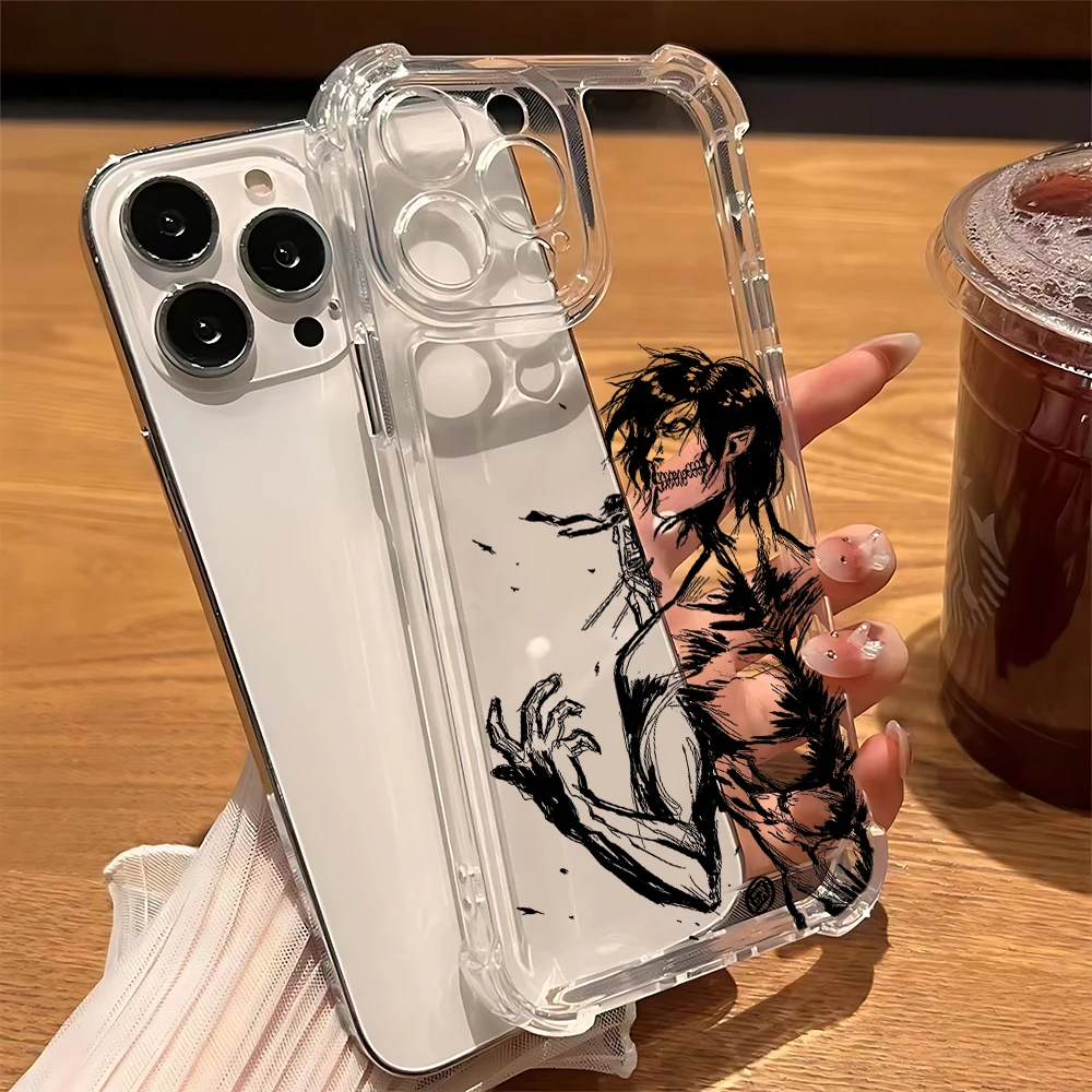 hot Anime New Attack on Titan Phone Case For Xiaomi Redmi 14C 13C 12C K50 K40 Note 13 12 11 10 9S 5G Anti Fall Clear Back Cover