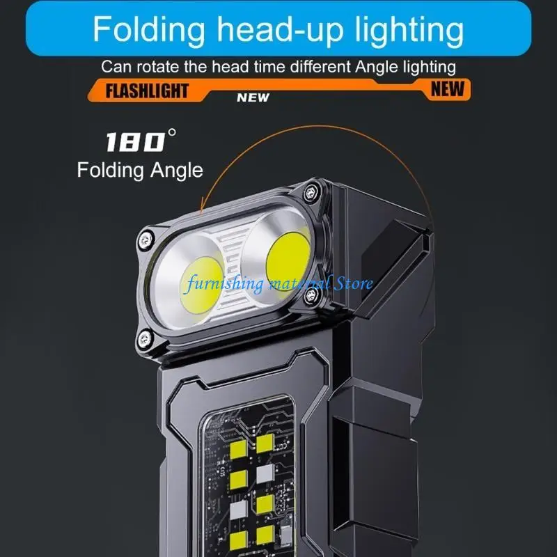 Y5GD Portable USB C Charged Flashlight with Power Supply Function for Emergency