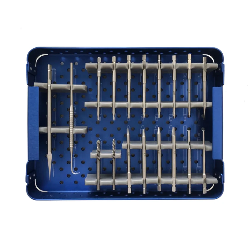 Veterinary Durable Reusable Aluminum Alloy Broken Screw Instrument Set for Multi-Animal Orthpedic Surgery