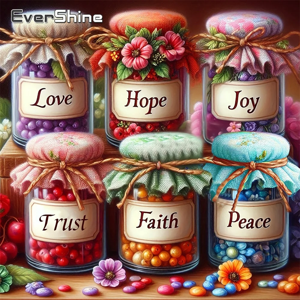 Evershine Elmas Boyama Manzara Tam Kare Matkap Nakış Metin Zanaat Kiti Rhinestones Mozaik Şişe El Yapımı Hobi