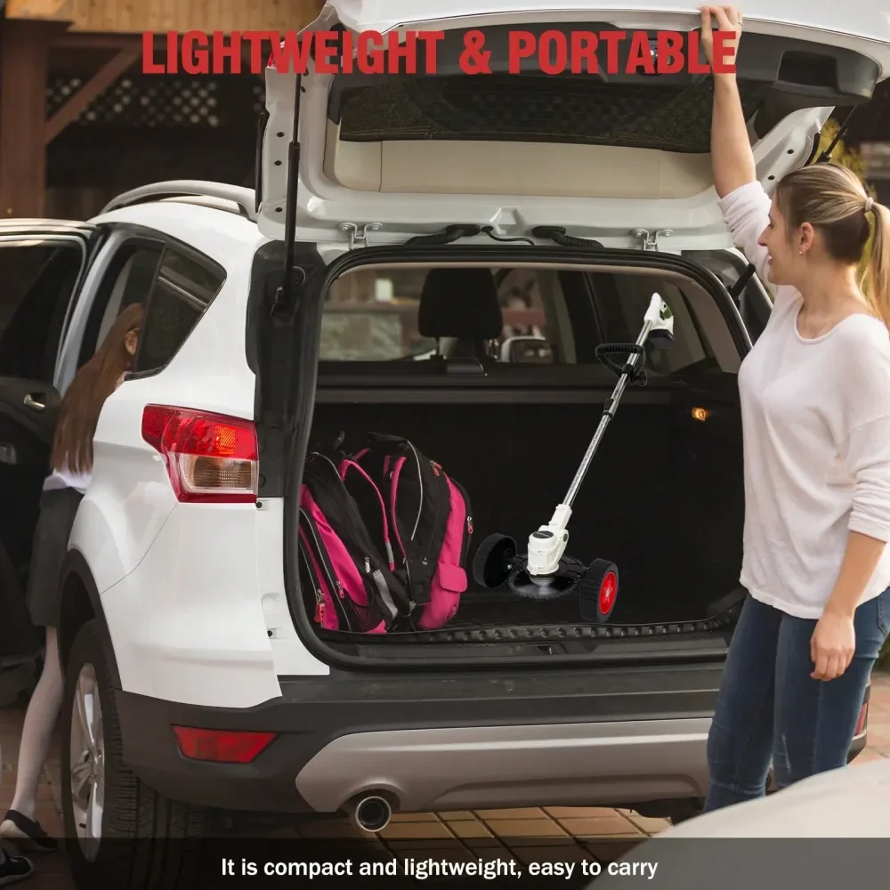 

We Ed Eater Electric Brush Cutter Lawn Edger Grass String Trimmer Kits, 21VD Handle 500W Cordless Grass Trimmer With Auxiliary