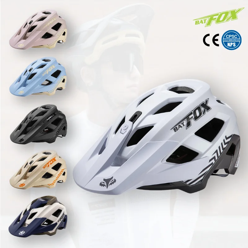 BATFOX Bike Helmet Men Women High Quality Adjustable Lightweight Outdoor Sports Safety Hat Highway Mountain MTB Bicycle Helmets
