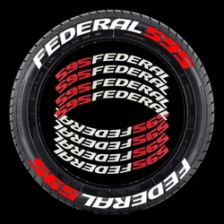 3D Car Wheel Stickers Car Tuning Universal 3D Permanent Rubber Conjoined Lettering Sticker FEDERAL 595 for Toyota Honda BMW Benz