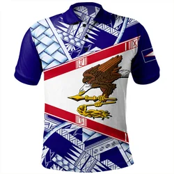 New Summer 3D Printing American Samoa Tribal Styles Polo Shirt Samoa National Coat Of Arms Graphic Polo Shirts For Men Polos Top