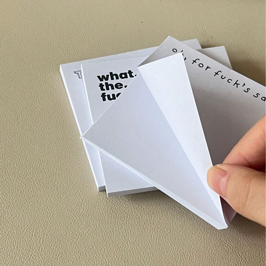 Transparente PET Sticky Note Pads, Notepads impermeáveis, Posted It, Papelaria escolar engraçado, Material de escritório, 50 Folhas