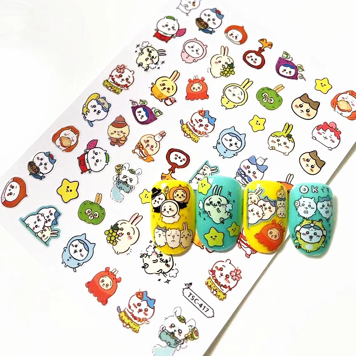 Newest TSC-394 Cute Dog or Cat Designs 3d Nail Art Sticker Decal Stamp Decor Slider Accessories