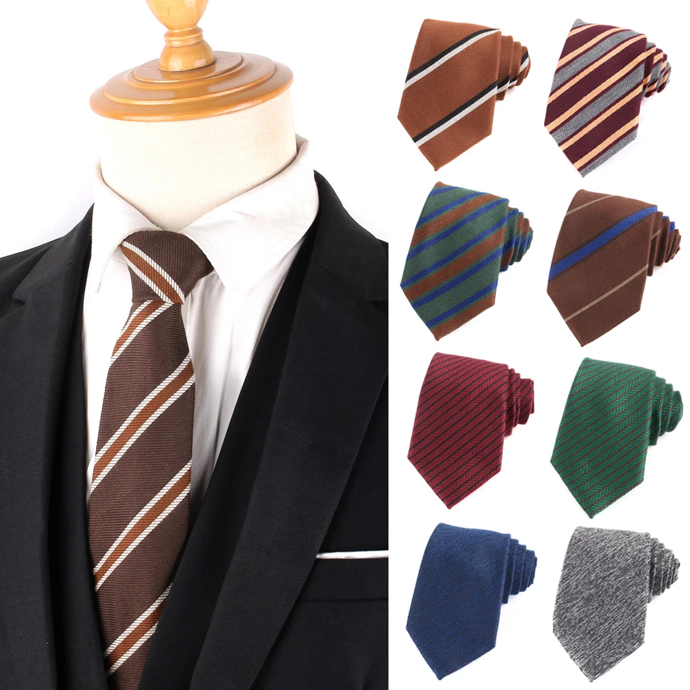 Men's Stripe Style Polyester Neckties 3.15 inch Width 1200 Needle High-Quality Woven Tie Perfect Neck ties for Business Intervie