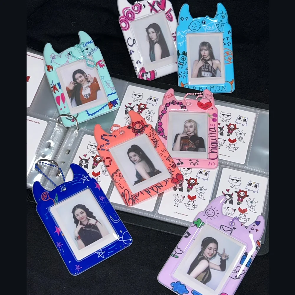 Kpop BabyMonster Pop-up Store Card Holder Keychain Photo Card Protective Cover Pendant AHYEON RUKA PHARITA RORA Fans Collection