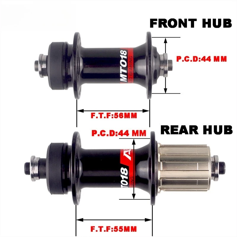 MT018 Mountain Bike Hub 4 Pelin 72 Ring Middle Lock Disc Brake HG Steel Tower 32 Hole Wheel Hub Axle