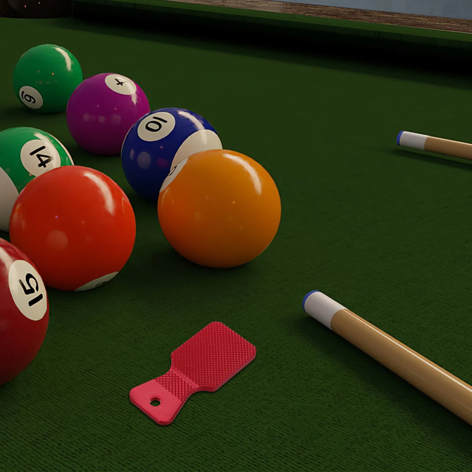 

Metal Fan-Shaped Pool Cue Tip Sander Tool Essential Billiard Accessory Smooth Surface Repair and Maintenance Device Cue Stick