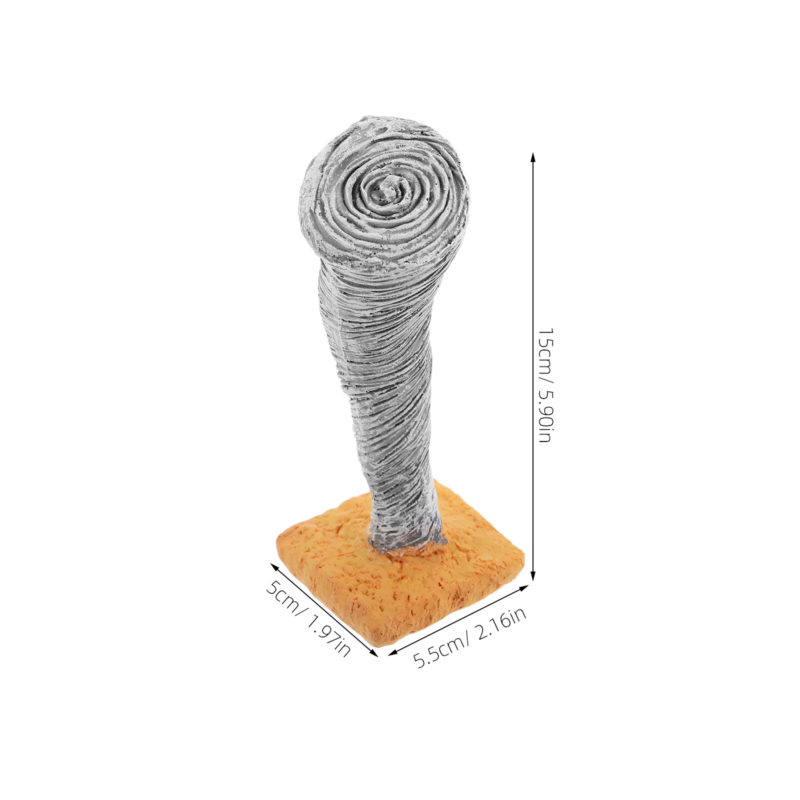 منحوتة تورنادو من الراتنج لتصميم المناظر الطبيعية المصغرة، ديكور معماري مصغر، أداة تعليمية للتعبير عن المشاعر