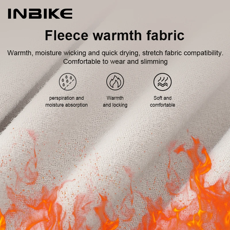 INBIKE Cycling Sets Winter Fleece Warm Long Sleeve Jersey with Pockets Long Bicycle Bib Pants for Road Bikes Biking MTB Clothing