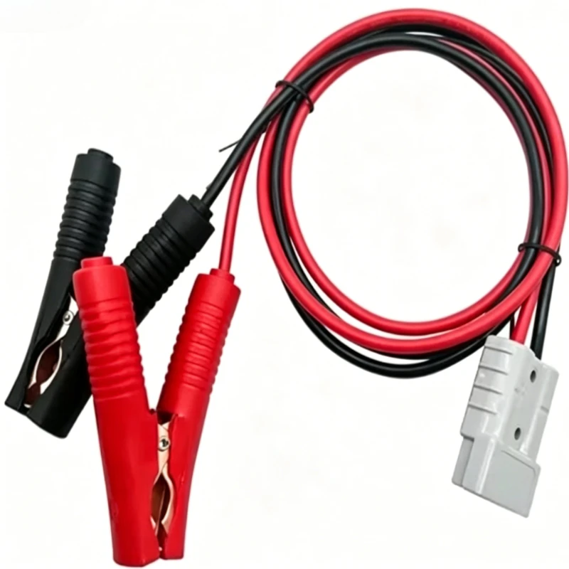 12AWG 1M Heavy Duty Charging Extension Cable 50A High Current Wire with Alligator Clips for Battery