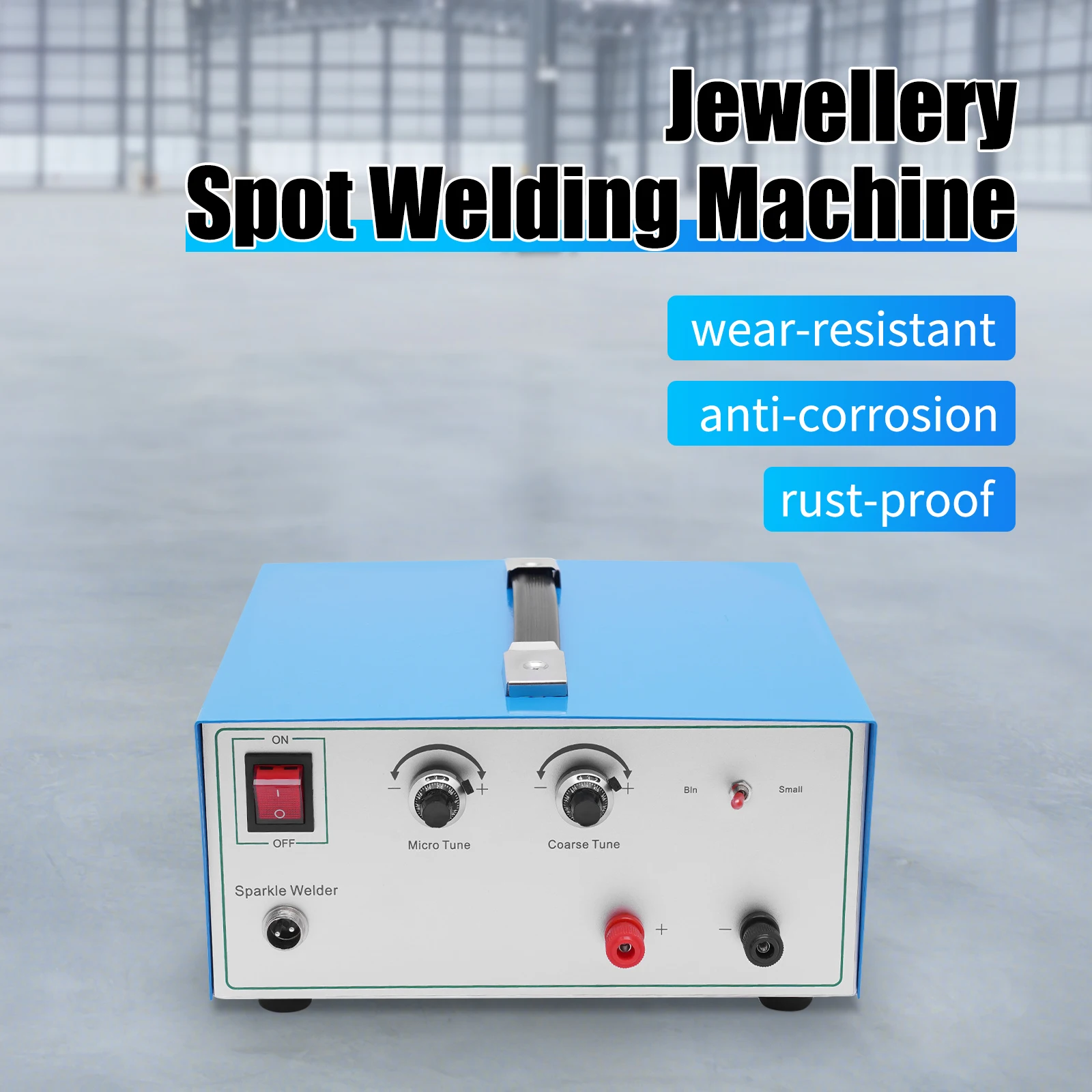 Jewelry Spot Welding Machine Jewelry Welding Pulse Adjustable 0.5-1.5mm with Foot Pedal for Platinum, Gold, Silver and Steel