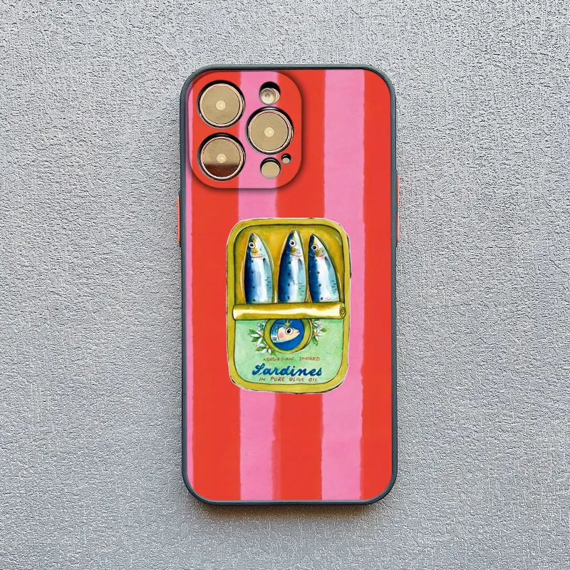 Sardinenfarbe Fisch Lustige Handyhülle für iPhone 17 16 15 14 Pro Max 16 15 Plus 13 12 Mini 11 Pro Max XR XS X Stoßfeste Abdeckungen – Detail 5