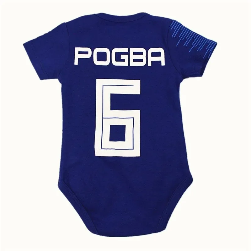 Girl Boys Soccer Outfit Clothes France 2 Stars Custom Print Training Game Jerseys Newborn Kids Football Body Suits Onesie Romper