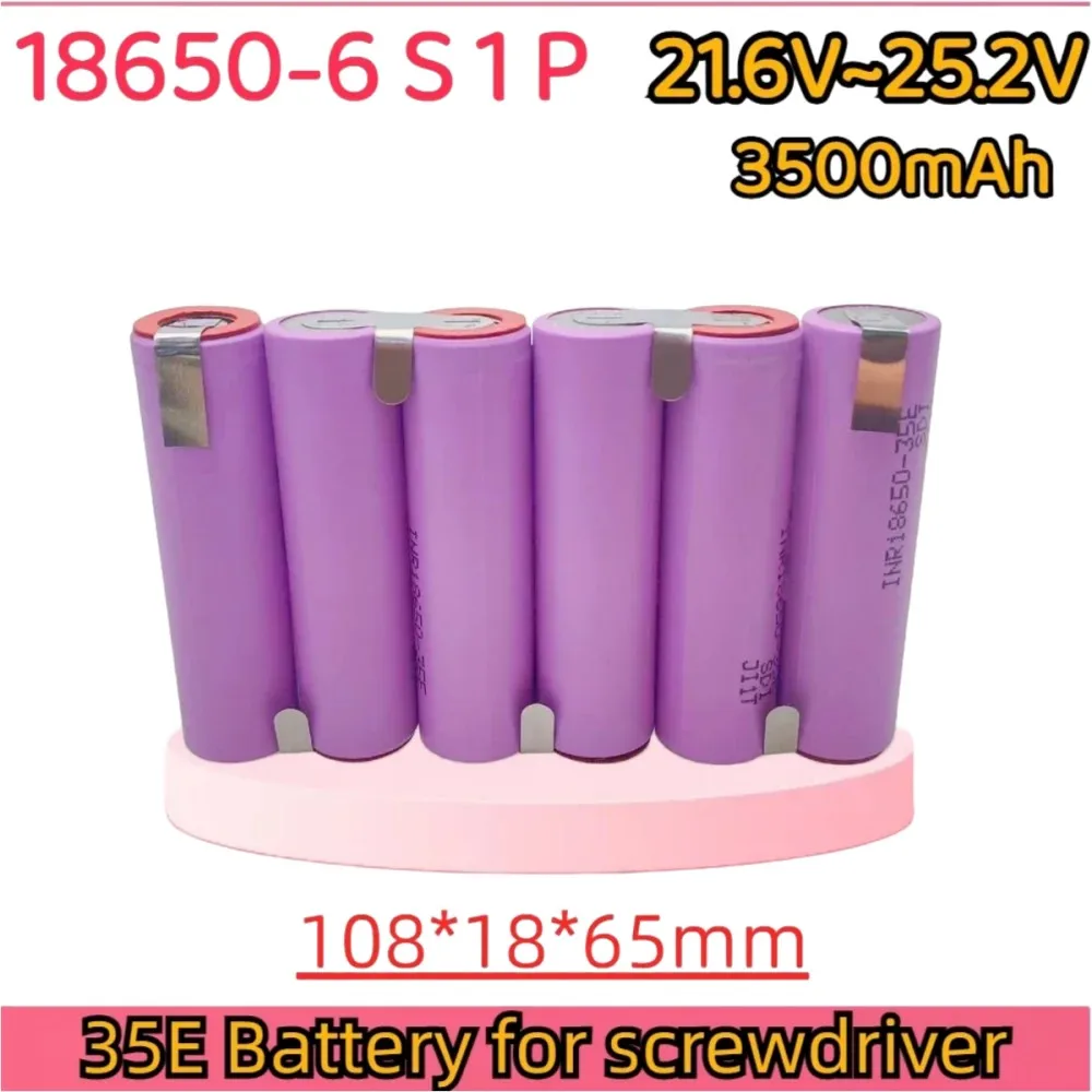 New 20A 18650 35E 3500mAh 7000mAh 3S 4S 5S 6S  7.4V 12.6V 14.8V 18V 25.2V 29.6V Screwdriver Battery Welding Battery Pack