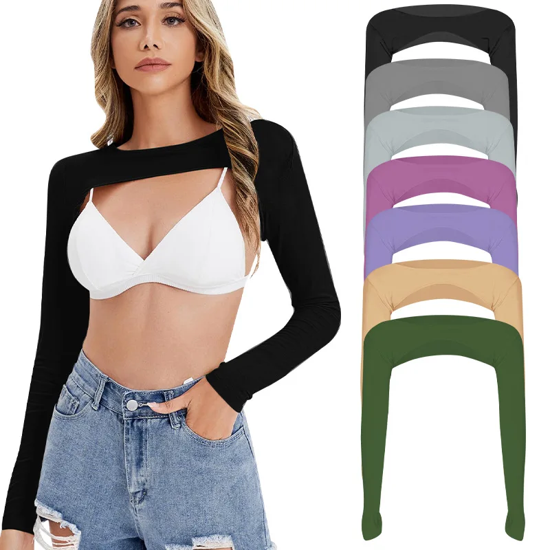 UV protection shawl sleeves ice silk cool fabric UPF50+golf swimming sunscreen compression sleeves high elasticity