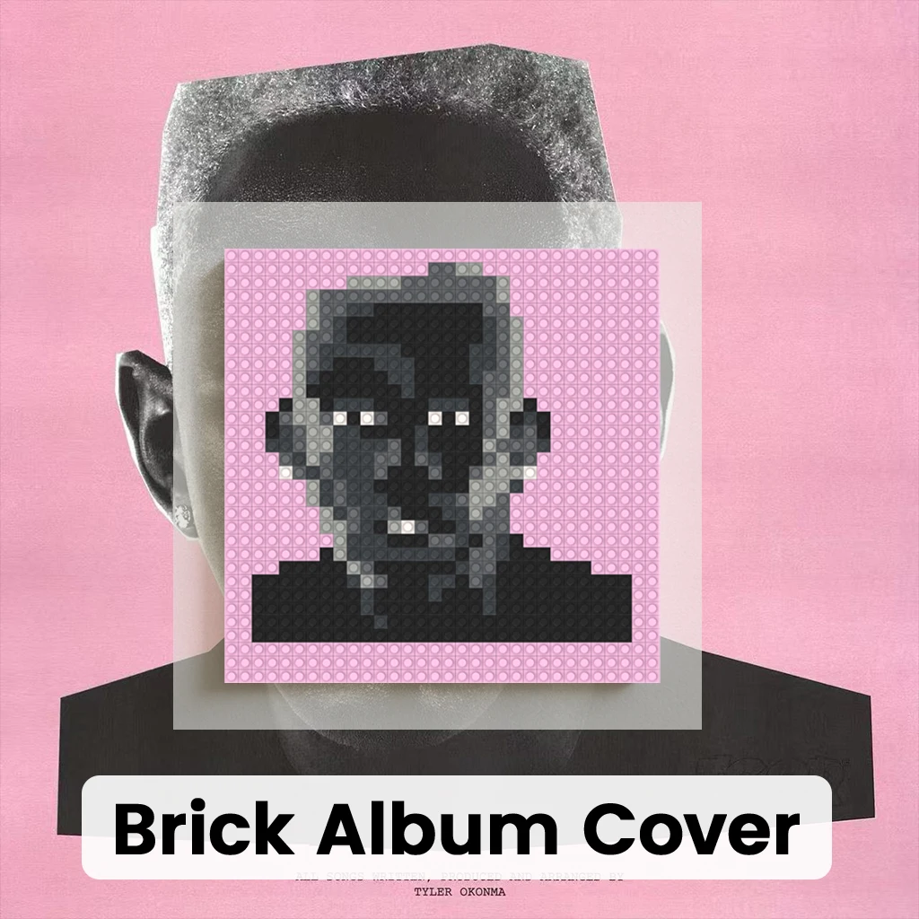 T-Tyler the Creator Hip Hop Rap Music Album Building Blocks Brick Mosaic Wall Art Pixel Painting Home Decor