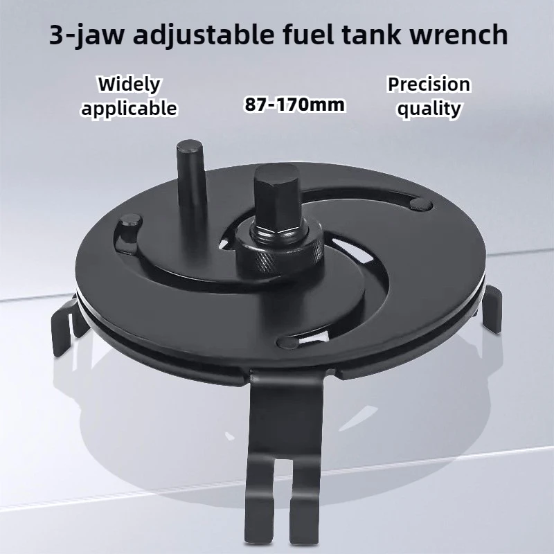 Adjustable Fuel Tank Lid Wrench 3Jaws 100-170mm Oil Pump Cap Removal Tool for Car Truck SUV Auto Repair Fuel Gauge Sender Collar - view 2