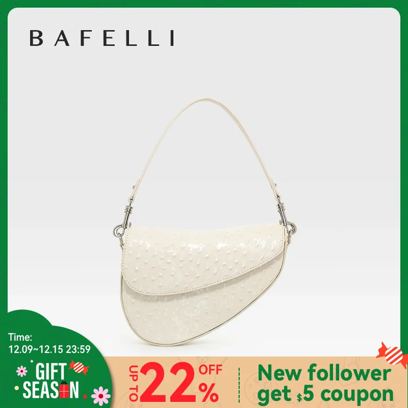 BAFELLI 2024 WOMEN'S NEW HANDBAG SADDLE ORIGINAL LUXURY DESIGNER BRAND EVENING BAGS SHOULDER FASHION FEMALE PURSE CROSSBODY