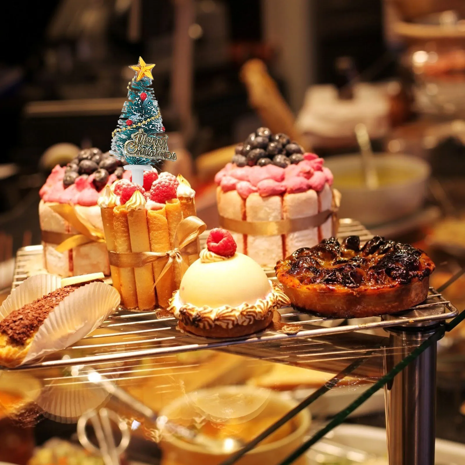 

12Pcs Cake Decoration Picks Xmas Cupcake Toppers Christmas Party Supplies Dessert Decor Cake Ornaments Xmas Muffin Picks