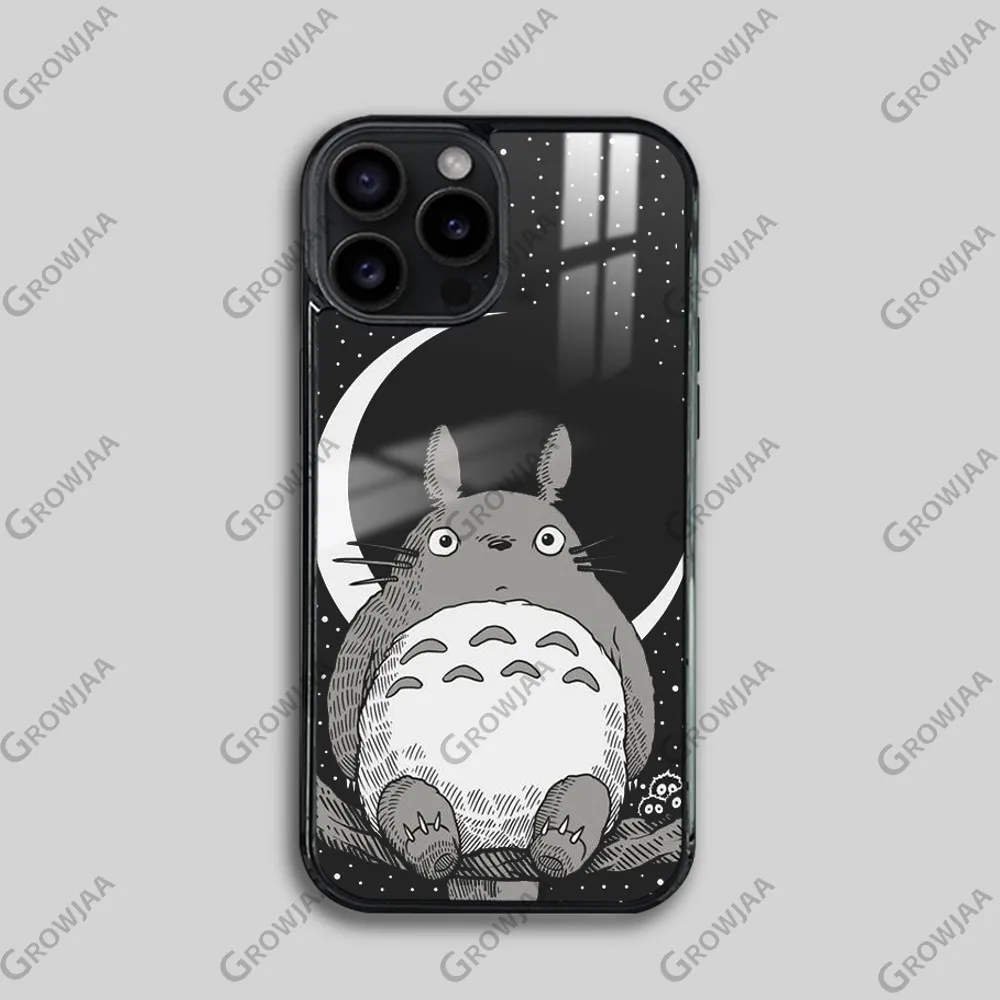 Anime My N-Neighbor Totoros Phone Case For iPhone 16 15 14 13 12 11 Pro Max Plus Mini New Magsafe Mirror Wireless Magnetic Cover