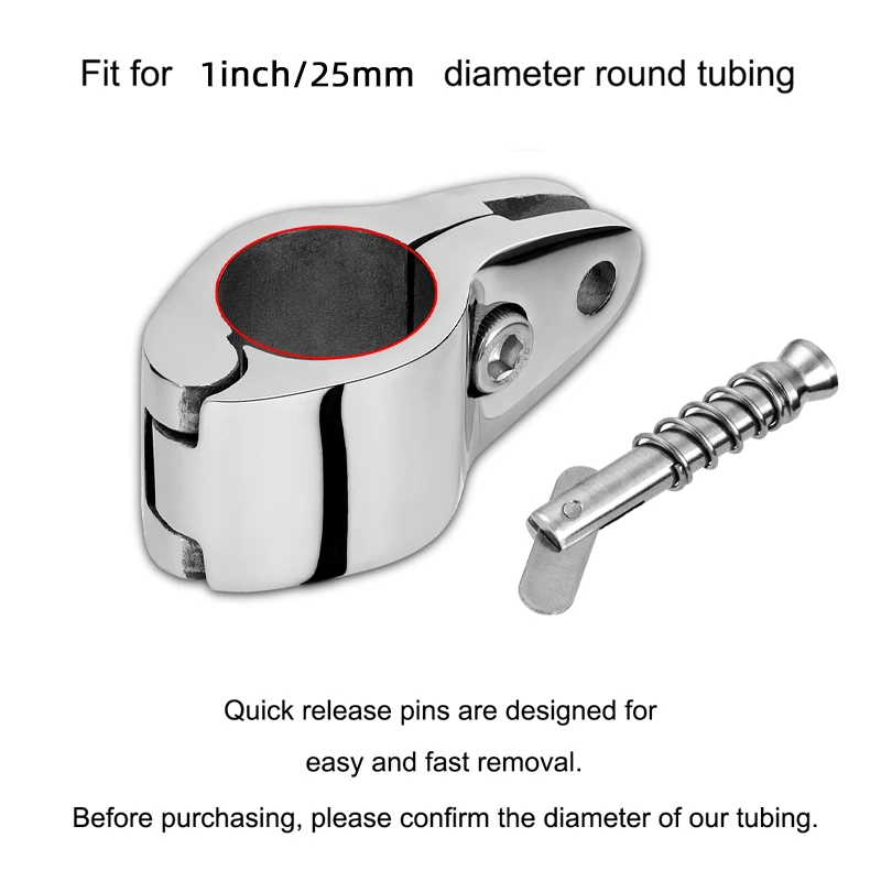 1Pc Tube Clip For Boat Marine Yacht Jaw Slide 1\