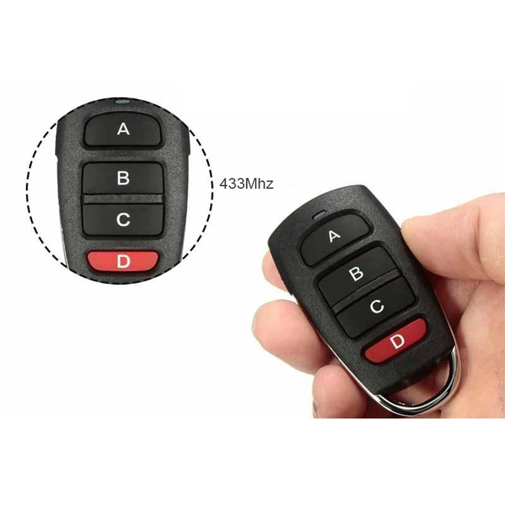 Universal 4 Button Copy 433mhz Electric Garage Door Opener Wireless Remote Control Door Gate Key Fob