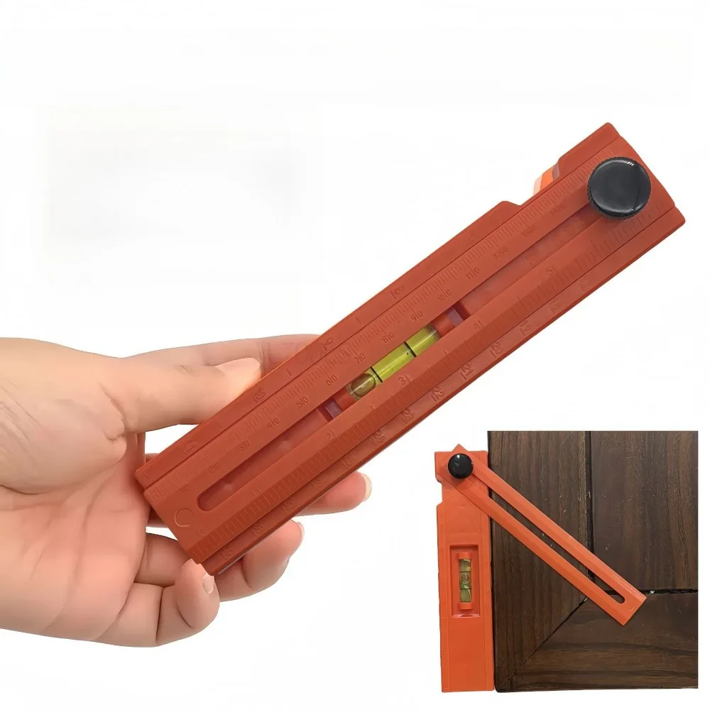 

Woodworking Folding Ruler Durable Depth Plastic Measuring Ruler with Precise Horizontal Bubbles Site Marking Measurement Tools
