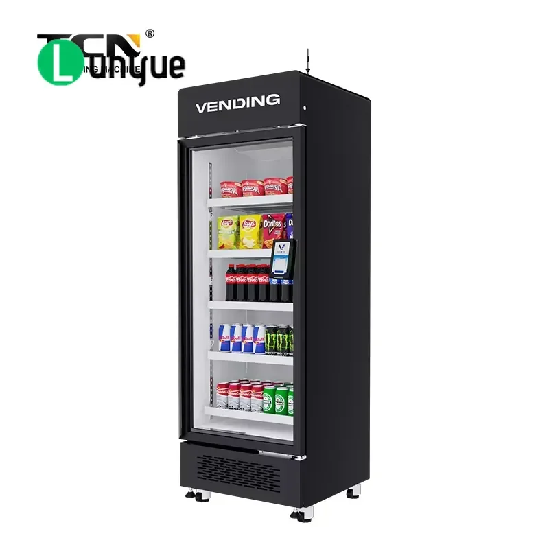 AI Smart Refrigerator Vending Machine for Cold Drinks and Fresh Food with Visual Recognition Technology for Office Home
