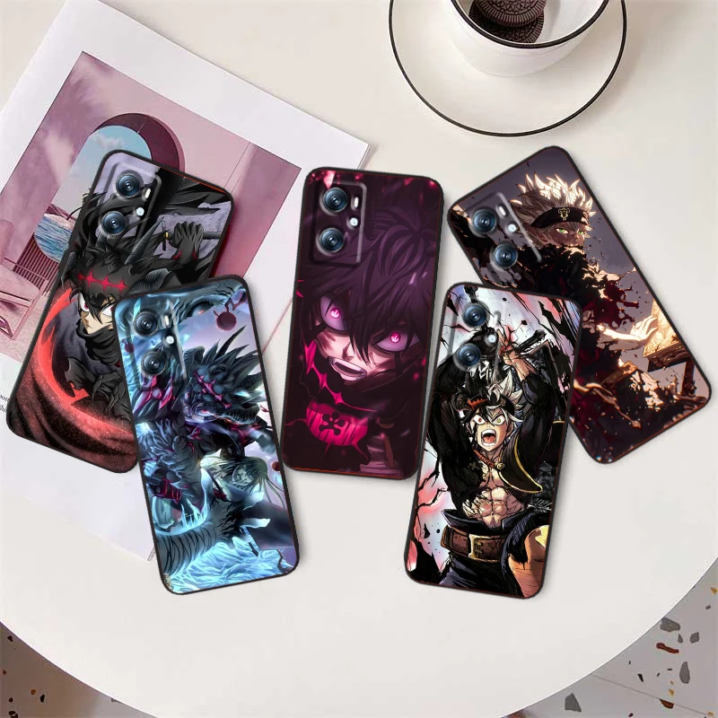 

B-Black C-Clover Anime Cool For OPPO Find X6 X5 X3 A54S A5 A94 A16 A53S A57 A74 A72 A98 A78 A96 A9 5G Black Cover Phone Case