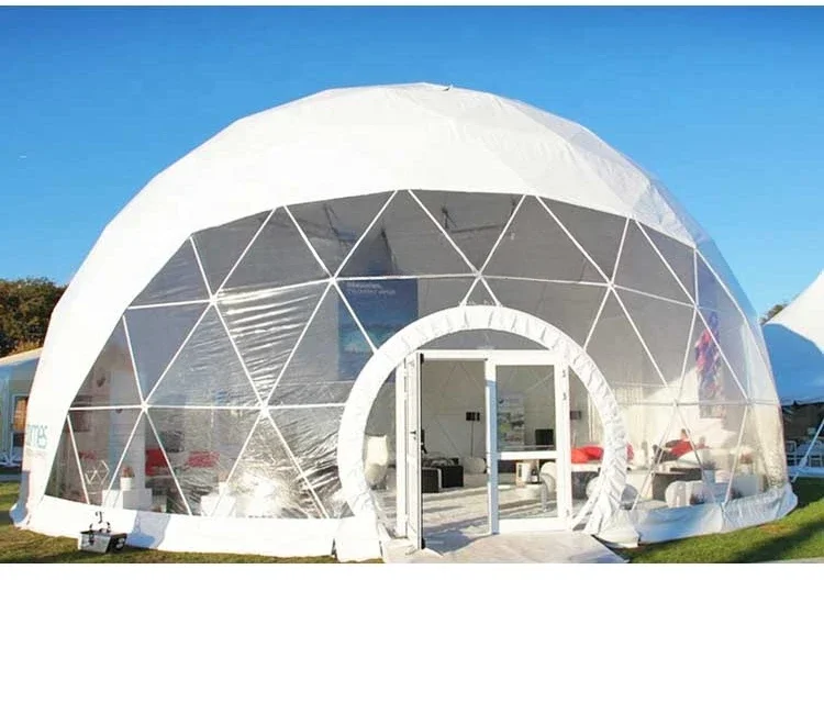 Clear Glass Greenhouse  Luxury Tent, Glamping Tent, Steel Frame Geodesic Dome For Sale