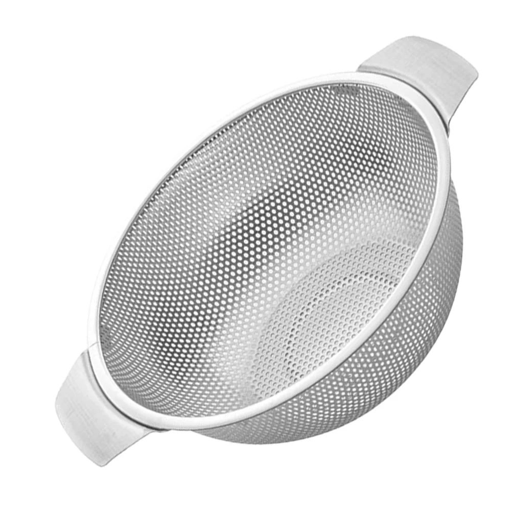 

Stainless Steel Rice Washing Sieve Colander Basin Drain Basket Large Capacity Kitchen Sink Fruit Vegetable Egg Liquid Kneading
