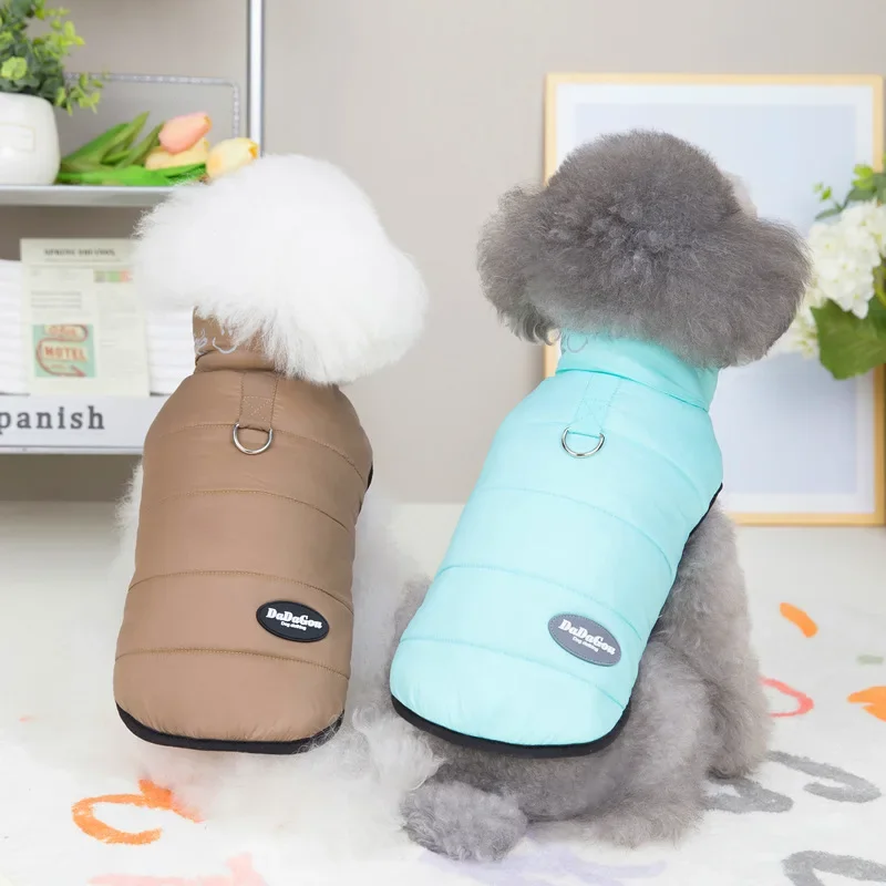 Pet Candy Colored Coat Dog Parkas Autumn and Winter Small Dog Pet Two Legged Coat Dog Clothes for Small Dogs Puppy Clothes