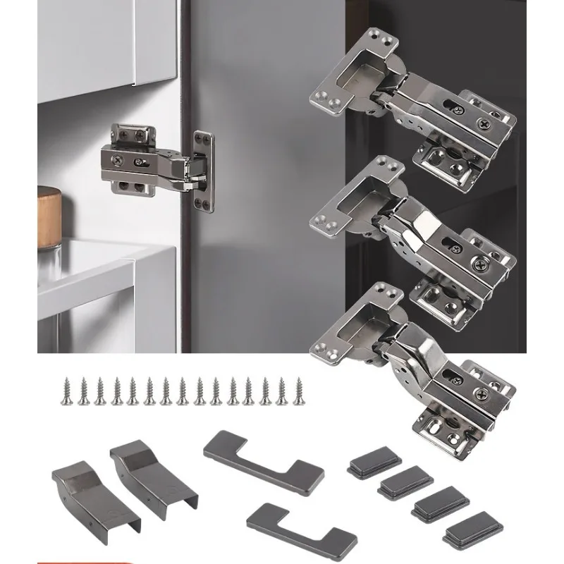 Heavy-duty hinges are suitable for high wardrobe door panels, hydraulic damping, silent buffering, hinge hardware accessories