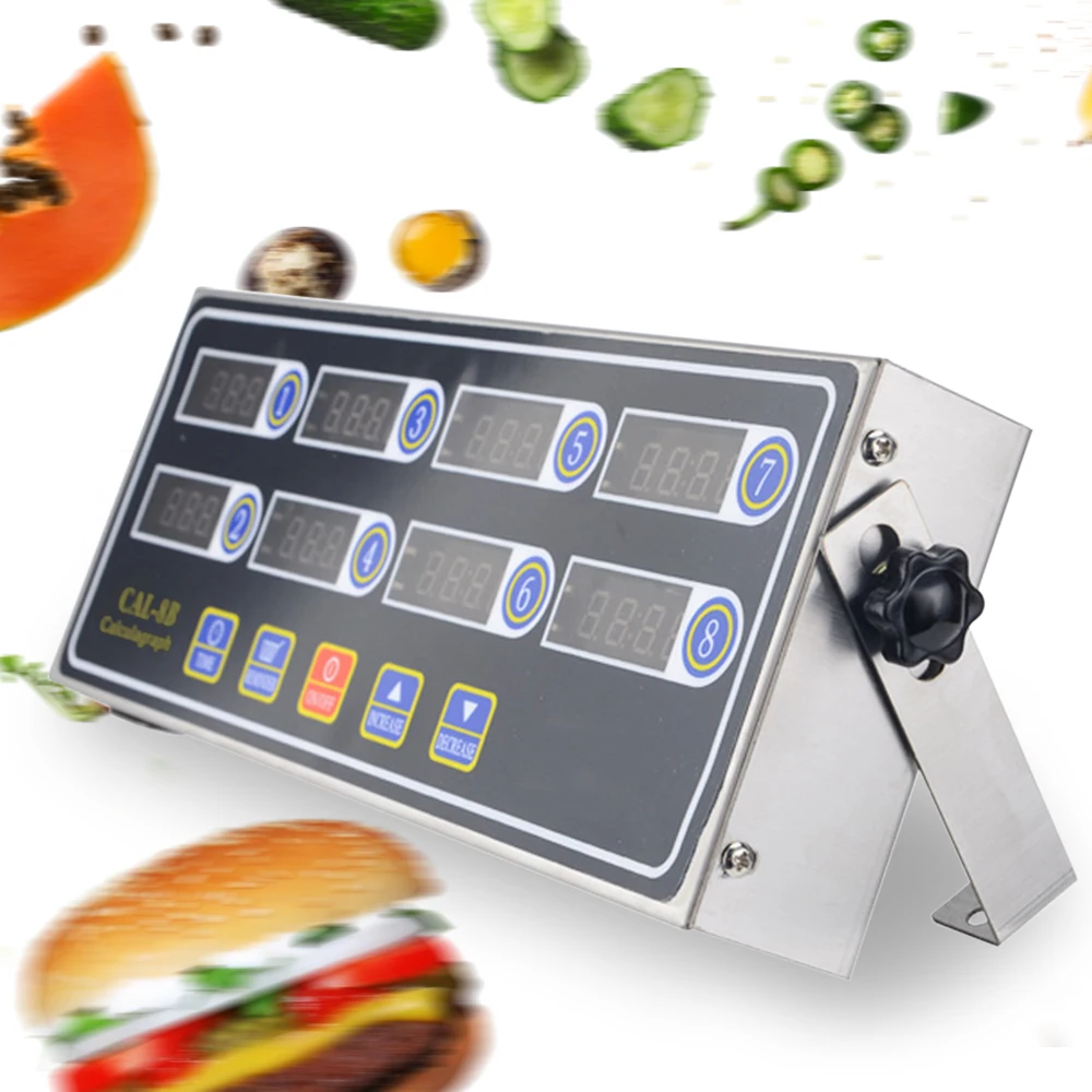 

8 Channels Restaurant Timer, Kitchen Loud Alarm, Cooking Calculagraph Commercial Digital timer, 110V CAL-8B