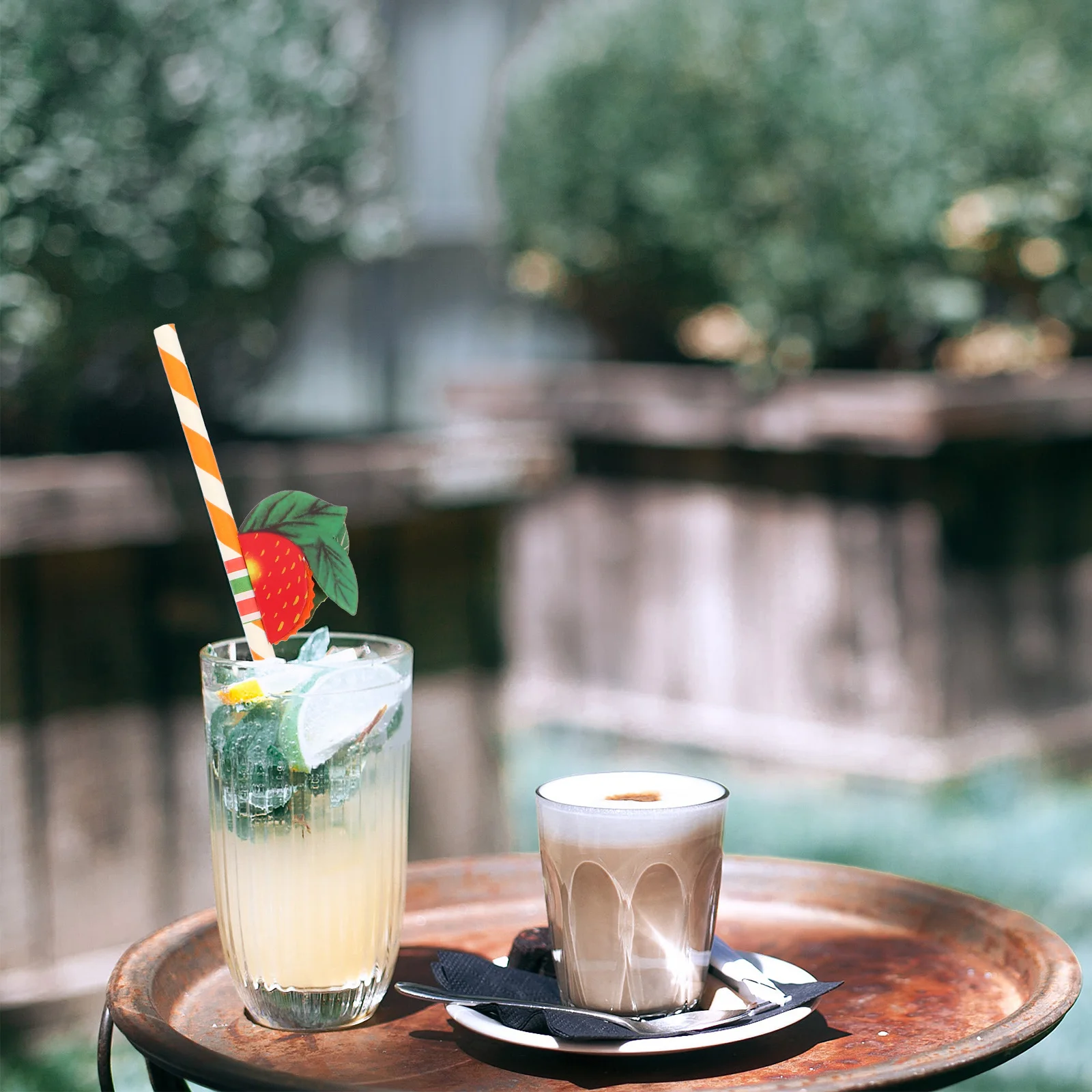 

50Pcs Classical Honeycomb Ball Fruit Straws Party Decorations Disposable Suckers Festival Straw Party Supplies