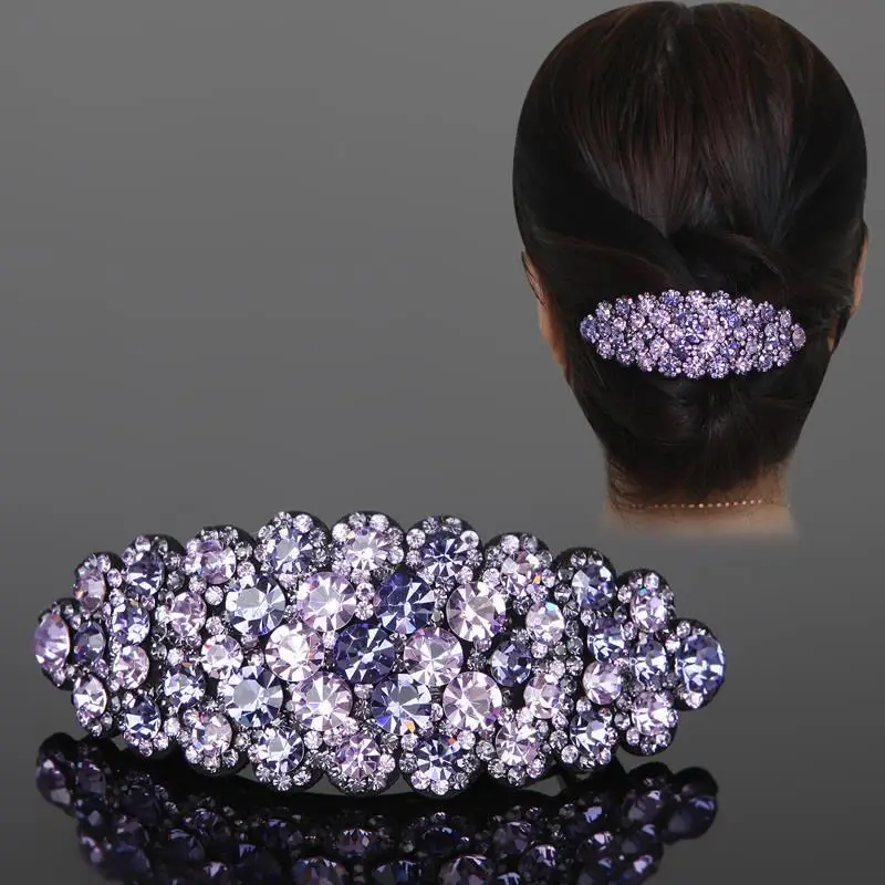Luxuriöse Haarspange für Frauen, Neuer Kopfschmuck mit Strass, Erwachsenen-Haarklammer, Locken-Haarspange für Mütter, Damen-Haarschmuck – Detail 1