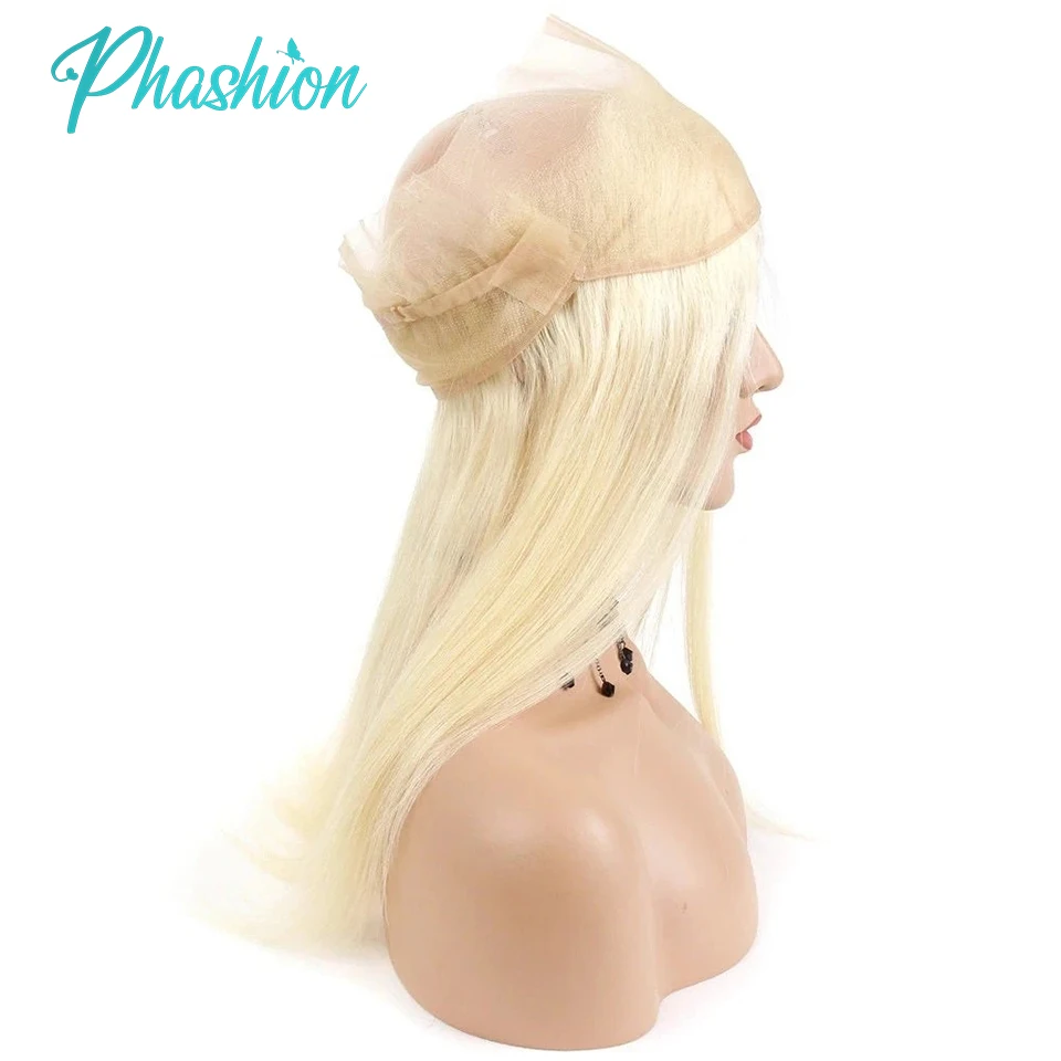 Phashion 360 Blonde Lace Frontal Only 613 Straight Body Wave Pre Plucked Swiss HD Transparent Full Front 100% Human Hair On Sale