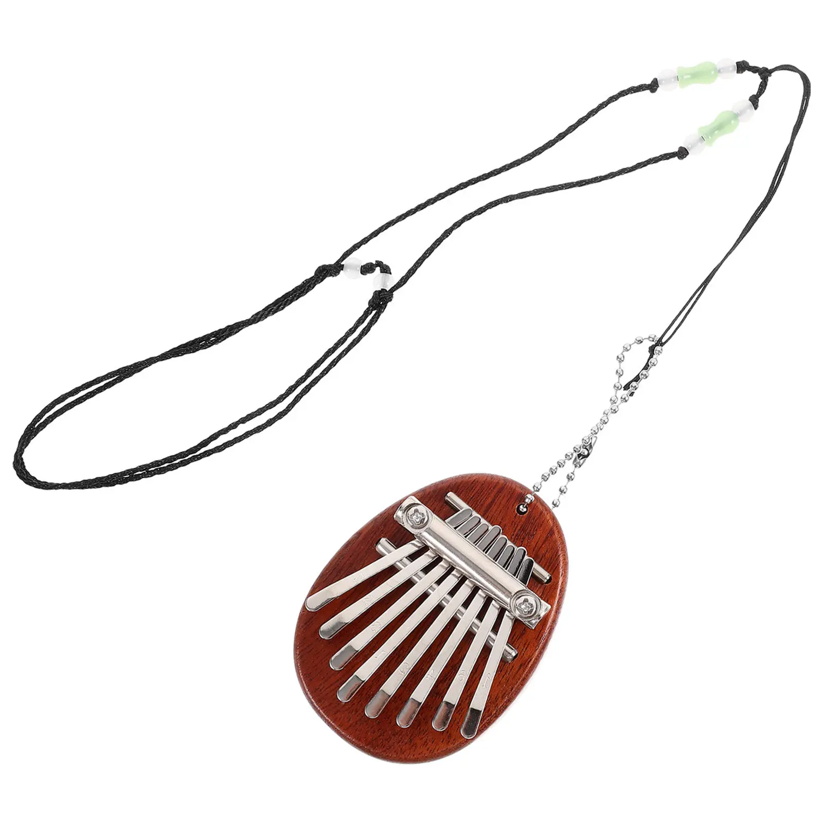1Set Portable Mini Kalimba 8 Keys Thumb Piano Solid Wood Musical Instrument for Finger Coordination and Relaxation - view 5