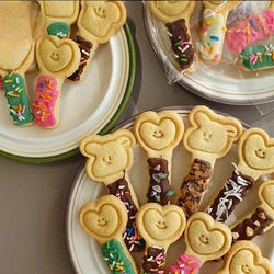 Mini Animal Pet Dog Cat Rabbit 3D Cookie Cutter Cartoon Love Bear Toast Biscuit Stamp Baking Decoration Pressed Mold
