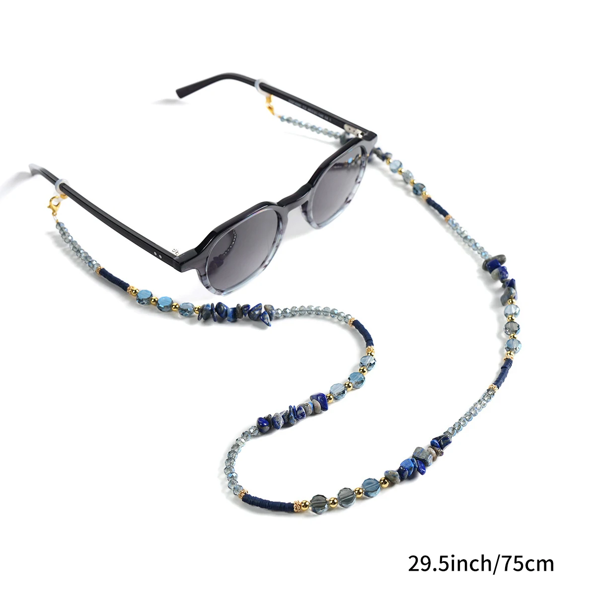 Soft clay stone glasses chain fashion temperament crystal glasses chain glasses hanging neck hanging chain