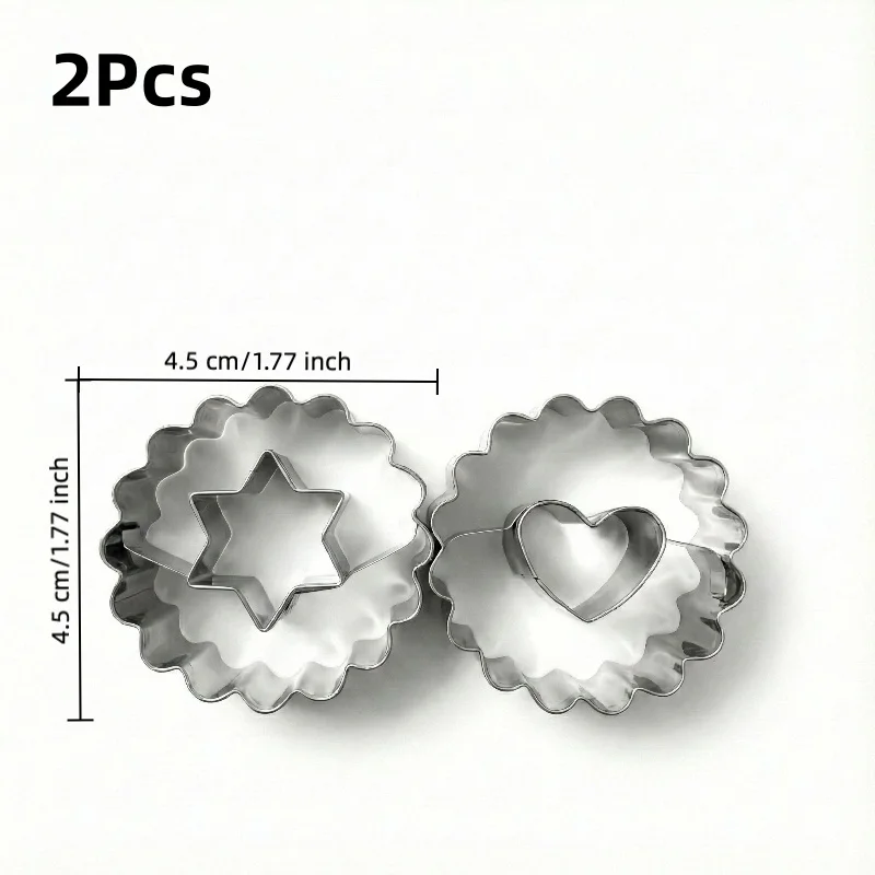 2-Piece Stainless Steel Cookie Cutter Set product image