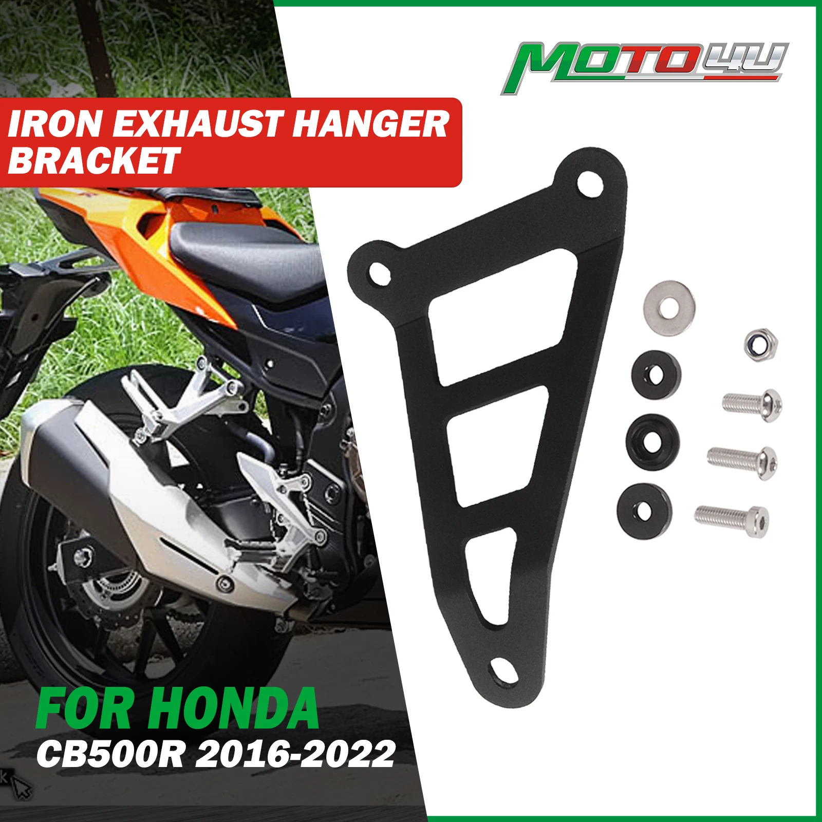 

Для Honda CB500R CB500-R 2016 2017 2018 2019 2020 2021 2022 мотоциклетная выхлопная вешалка кронштейн аксессуары Поддержка глушителя
