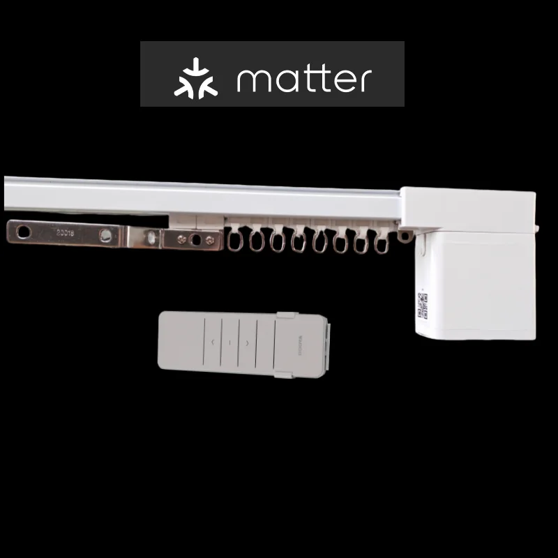 DIY Homekit TUYA Matter Smart Motorized Curtain Track work with Alexa Google Home APP Control With Remote Controller