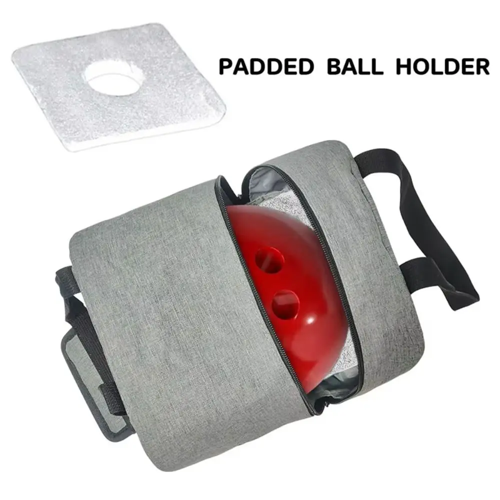 

With Padded Bowling Ball Bag Shockfroof Storage Bag Single Bowling Bag Handbag Ball Holder Bowling Container Case Outdoor Sports